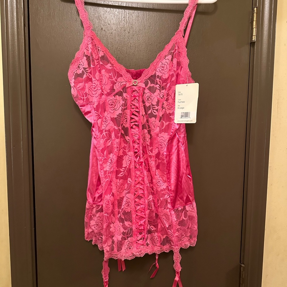 I-Collection Fuchsia Teddy with panty XL